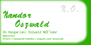 nandor oszwald business card